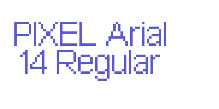 PIXEL Arial 14 Regular Font