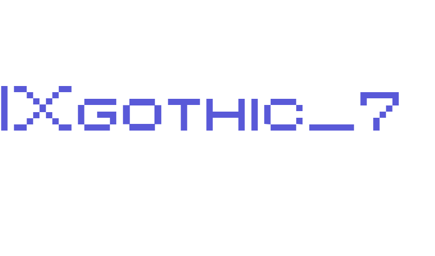 PIXgothic_7 Font