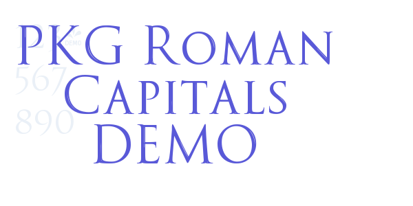 PKG Roman Capitals DEMO font