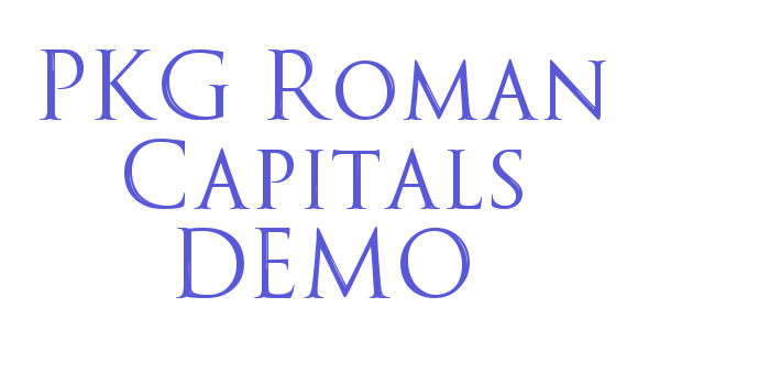 PKG Roman Capitals DEMO Font Download