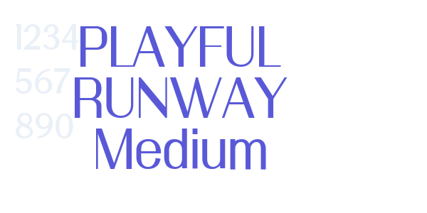 PLAYFUL RUNWAY Medium font free