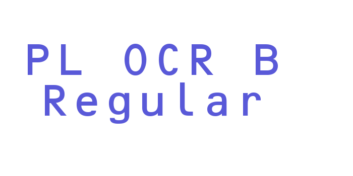 PL OCR B Regular Font Download