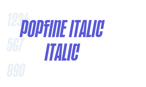 POPFINE Italic Italic Font Download