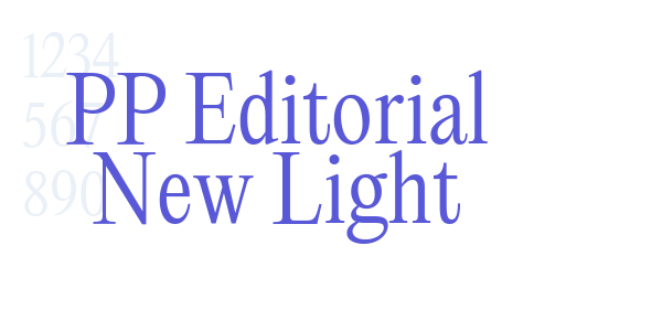 PP Editorial New Light font free