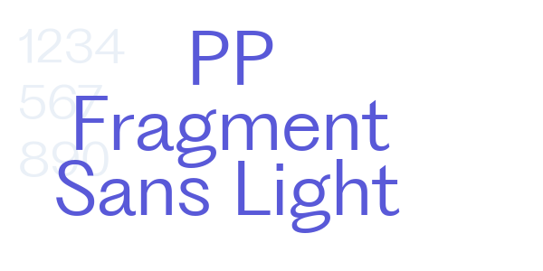 PP Fragment Sans Light font free