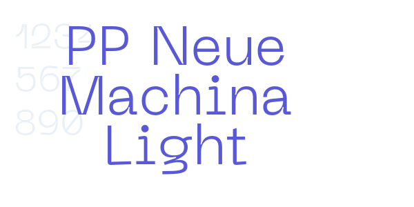 PP Neue Machina Light font free