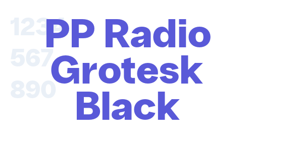 PP Radio Grotesk Black font free