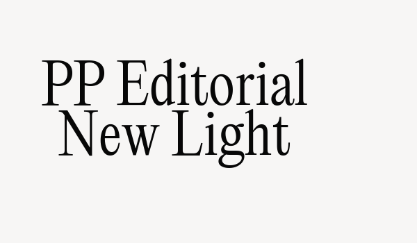 PP Editorial New Light Font