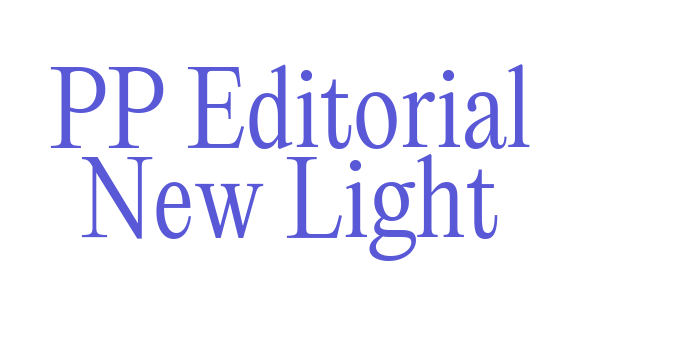 PP Editorial New Light Font