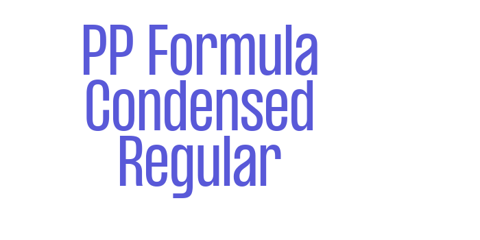 PP Formula Condensed Regular Font Download