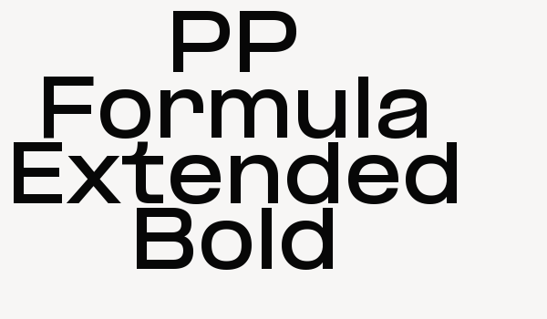 PP Formula Extended Bold Font