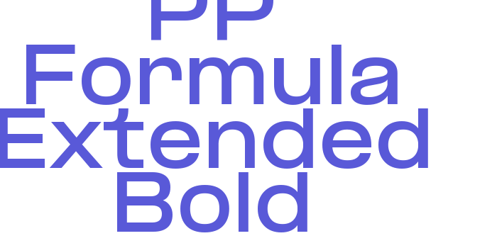 PP Formula Extended Bold Font