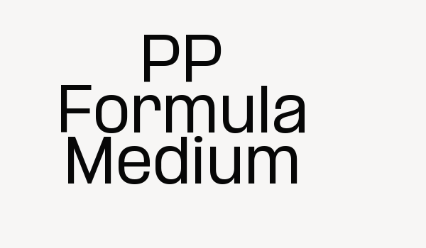 PP Formula Medium Font