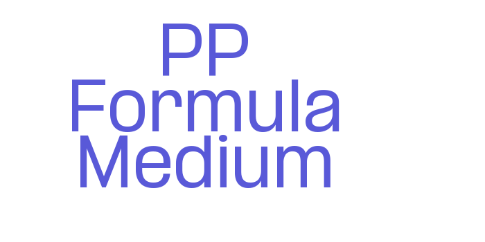 PP Formula Medium Font Download