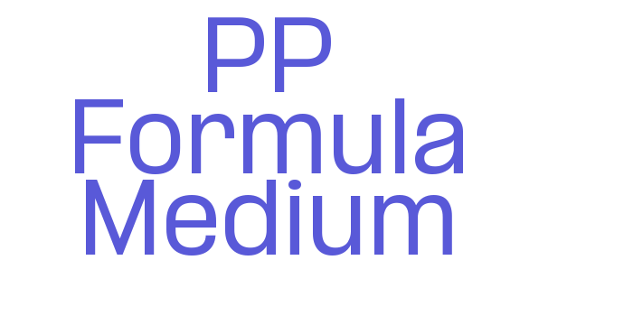 PP Formula Medium Font