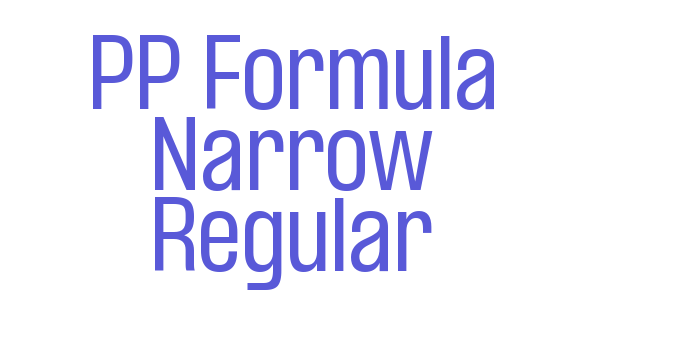 PP Formula Narrow Regular Font Download