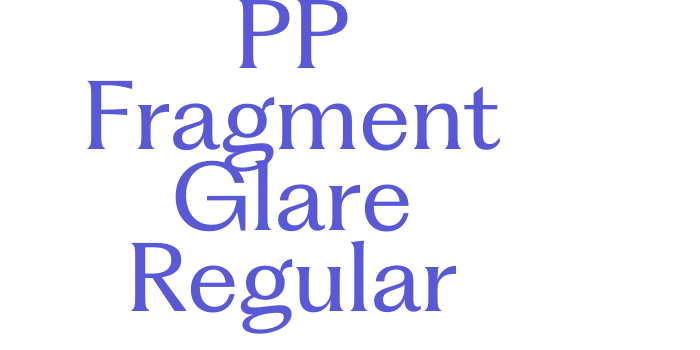 PP Fragment Glare Regular Font Download