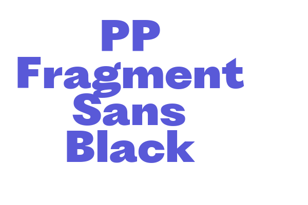 PP Fragment Sans Black Font