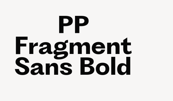 PP Fragment Sans Bold Font