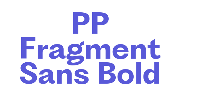 PP Fragment Sans Bold Font Download