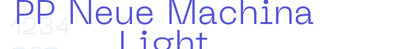 PP Neue Machina Light-font