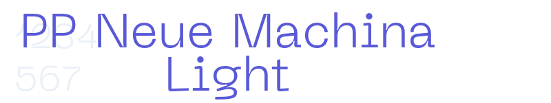 PP Neue Machina Light-related font