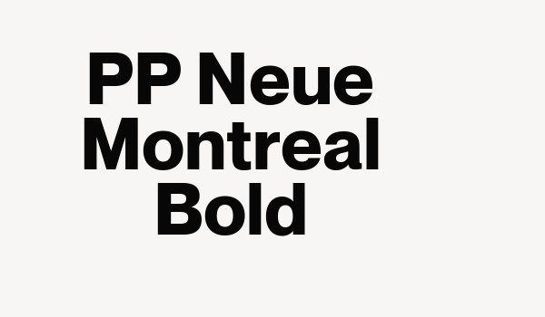 PP Neue Montreal Bold Font