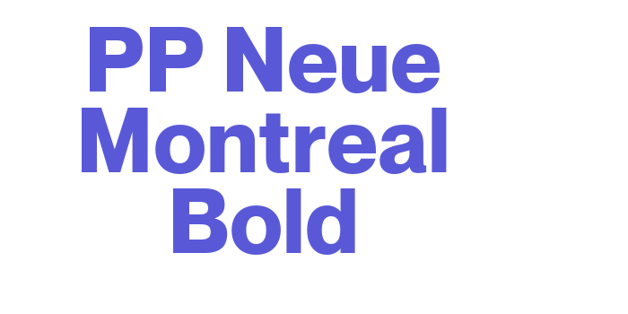 PP Neue Montreal Bold Font