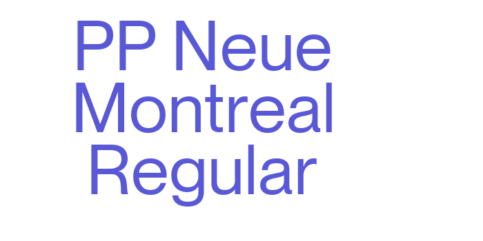 PP Neue Montreal Regular Font