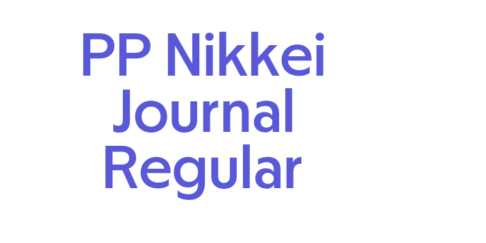 PP Nikkei Journal Regular Font Download