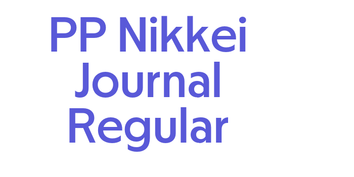 PP Nikkei Journal Regular Font