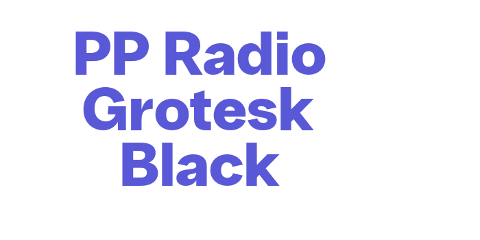 PP Radio Grotesk Black Font Download