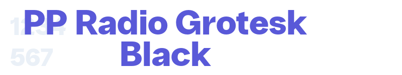 PP Radio Grotesk Black-related font