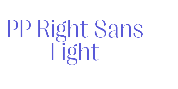 PP Right Sans Light Font