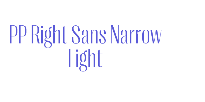 PP Right Sans Narrow Light Font Download