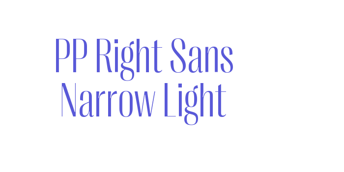 PP Right Sans Narrow Light Font