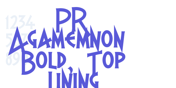 PR Agamemnon  Bold, Top Lining font free