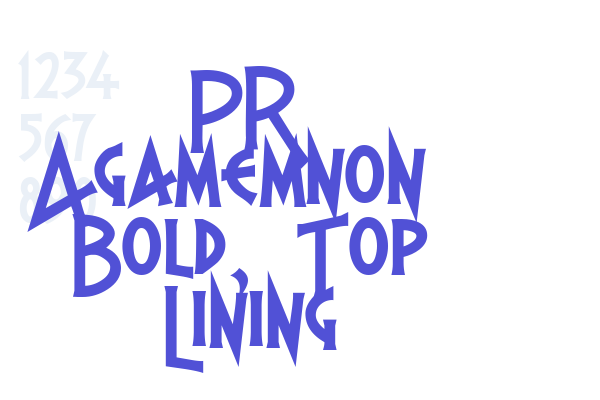 PR Agamemnon  Bold, Top Lining Font Download