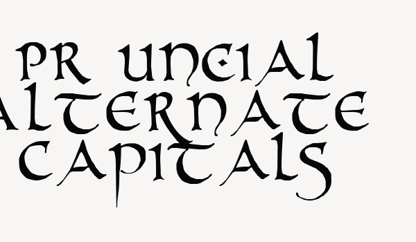 PR Uncial Alternate Capitals Font