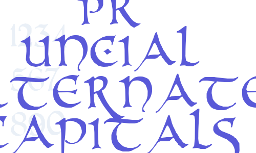 PR Uncial Alternate Capitals Font