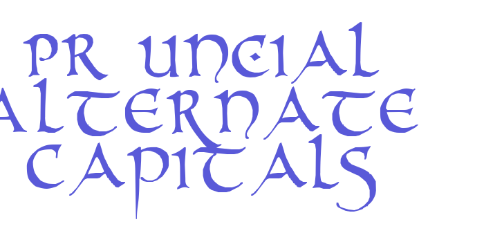 PR Uncial Alternate Capitals Font Download