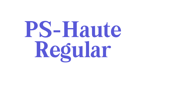 PS-Haute Regular Font Download