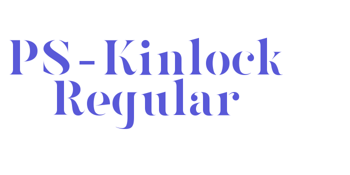 PS-Kinlock Regular Font Download