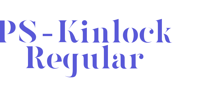 PS-Kinlock Regular Font