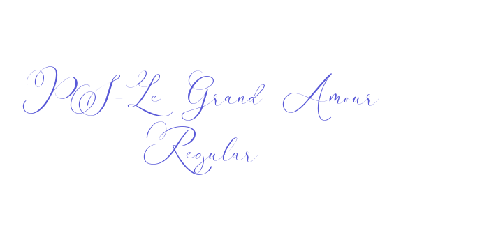 PS-Le Grand Amour Regular Font Download