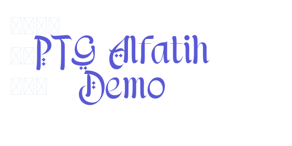 PTG Alfatih Demo font free