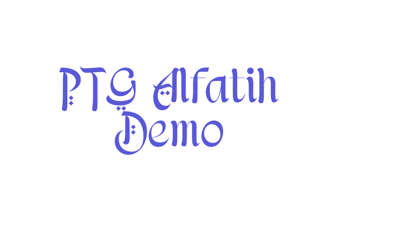 PTG Alfatih Demo Font Download