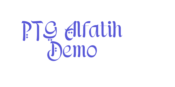 PTG Alfatih Demo Font Download