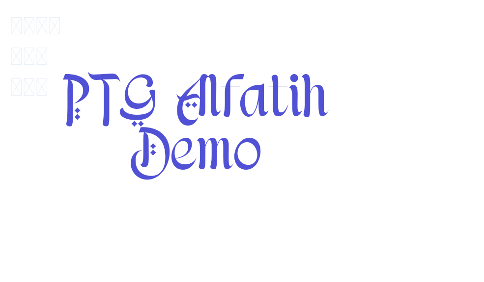 PTG Alfatih Demo-font-download