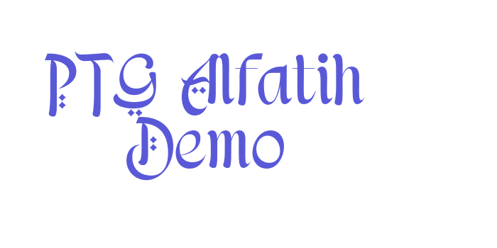 PTG Alfatih Demo Font